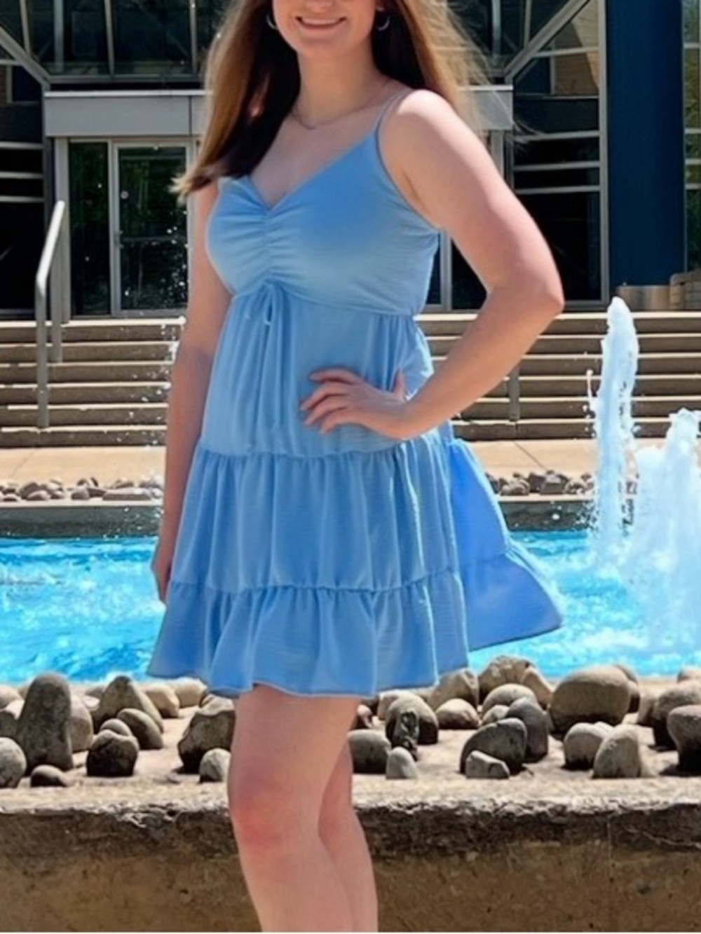 Altar'd State Women’s Sky Blue Mini Dress - Picture 5 of 5